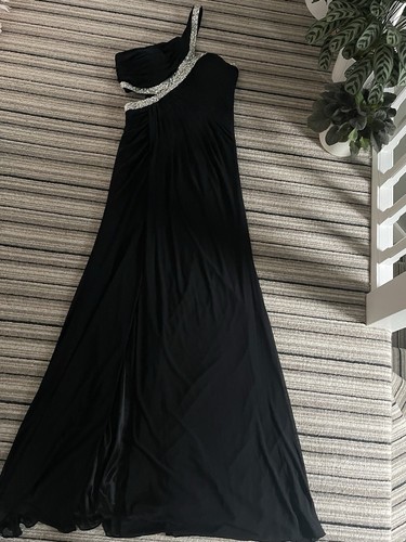 Black maxi dress embellished - black,